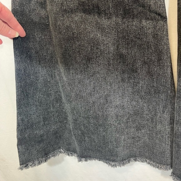 NWT Rock & Roll Denim Bargain Button Bell High Rise Bell Bottom Jeans Charcoal - Picture 8 of 13